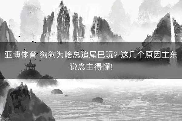 亚博体育 狗狗为啥总追尾巴玩? 这几个原因主东说念主得懂!
