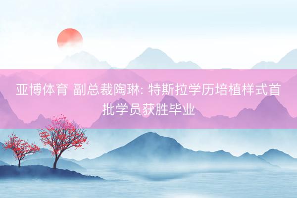 亚博体育 副总裁陶琳: 特斯拉学历培植样式首批学员获胜毕业