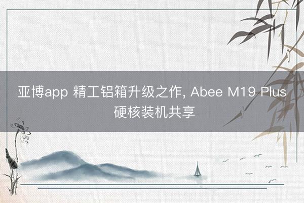 亚博app 精工铝箱升级之作, Abee M19 Plus 硬核装机共享