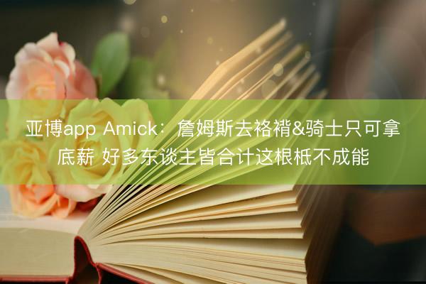 亚博app Amick：詹姆斯去袼褙&骑士只可拿底薪 好多东谈主皆合计这根柢不成能