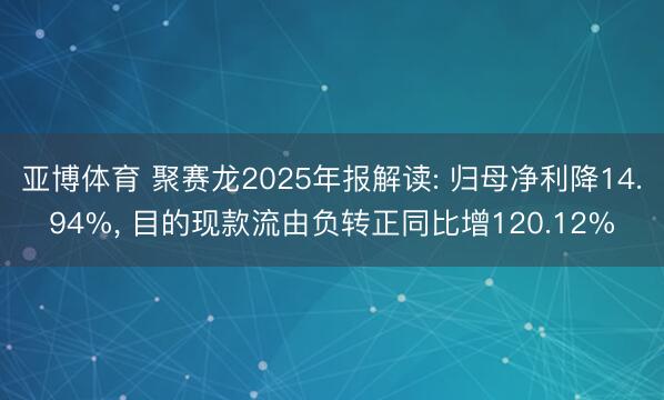 亚博体育 聚赛龙2025年报解读: 归母净利降14.94%， 目的现款流由负转正同比增120.12%