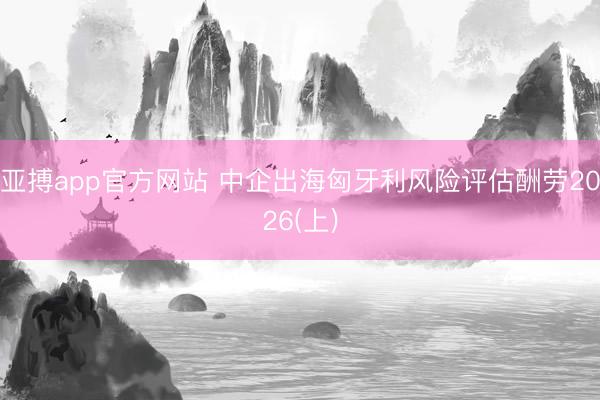 亚搏app官方网站 中企出海匈牙利风险评估酬劳2026(上)