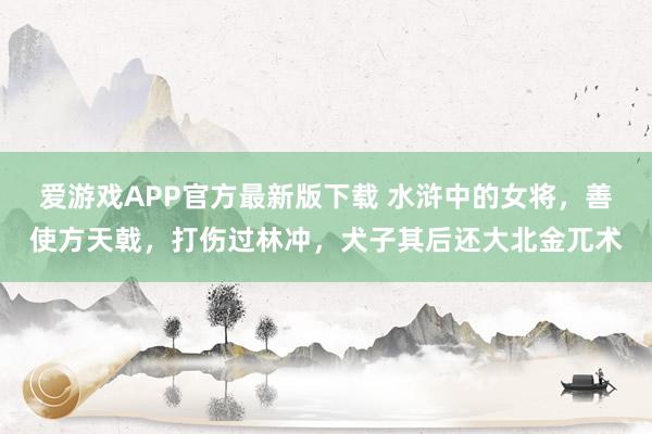 爱游戏APP官方最新版下载 水浒中的女将，善使方天戟，打伤过林冲，犬子其后还大北金兀术