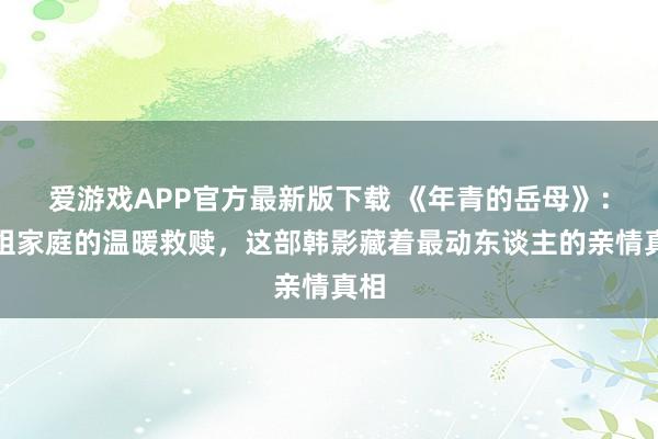 爱游戏APP官方最新版下载 《年青的岳母》:重组家庭的温暖救赎,这部韩影藏着最动东谈主的亲情真相