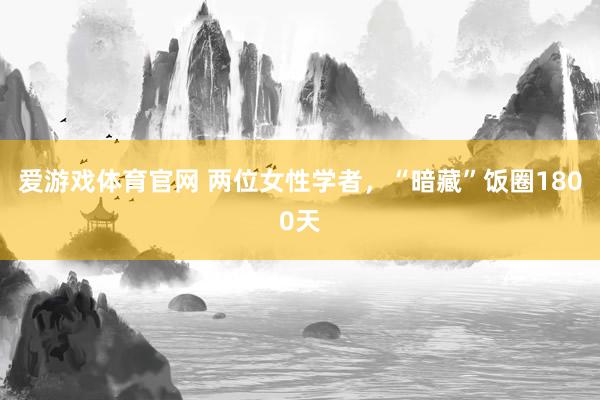 爱游戏体育官网 两位女性学者,“暗藏”饭圈1800天